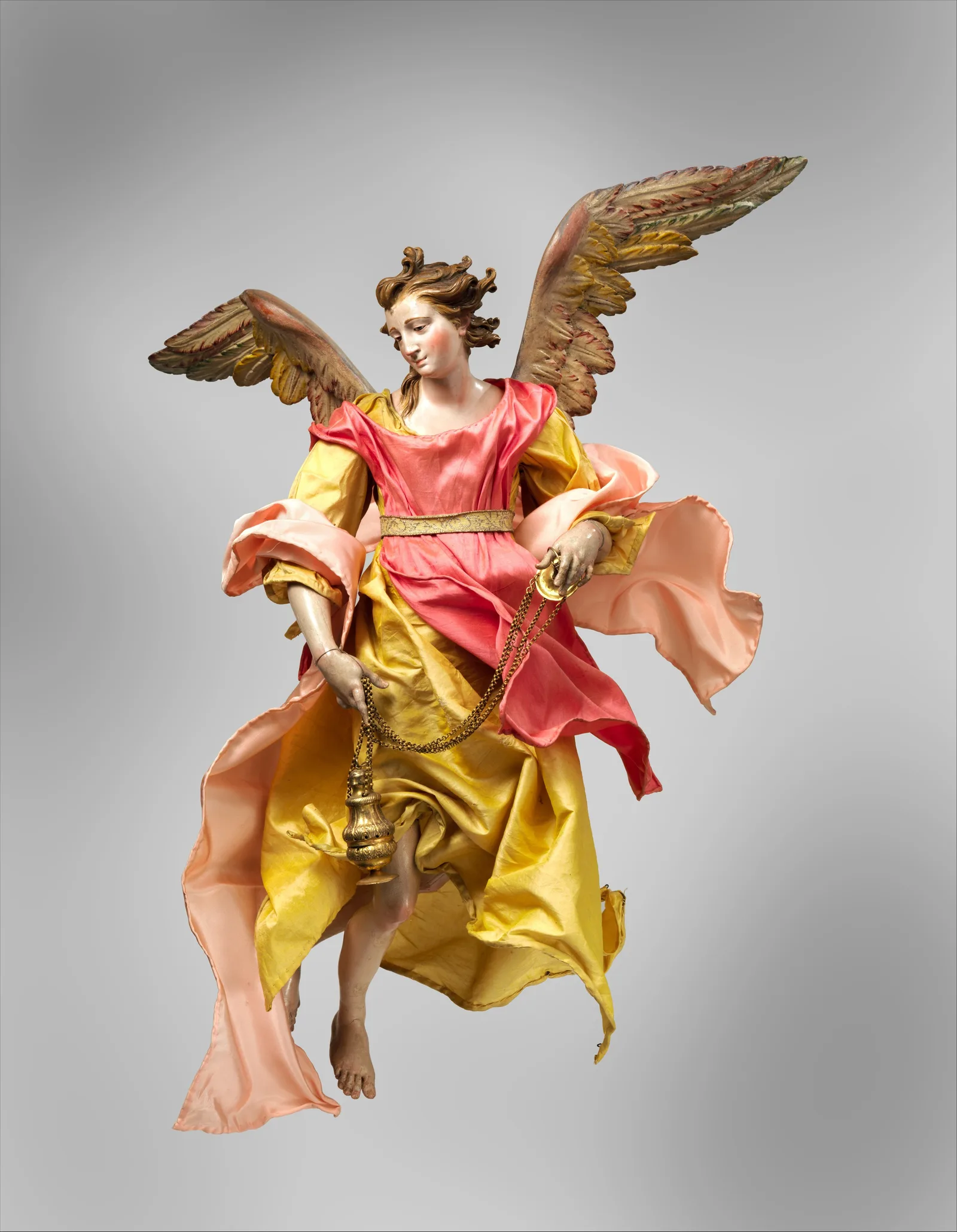 Figura de ángel de un belén napolitano, siglo XVIII