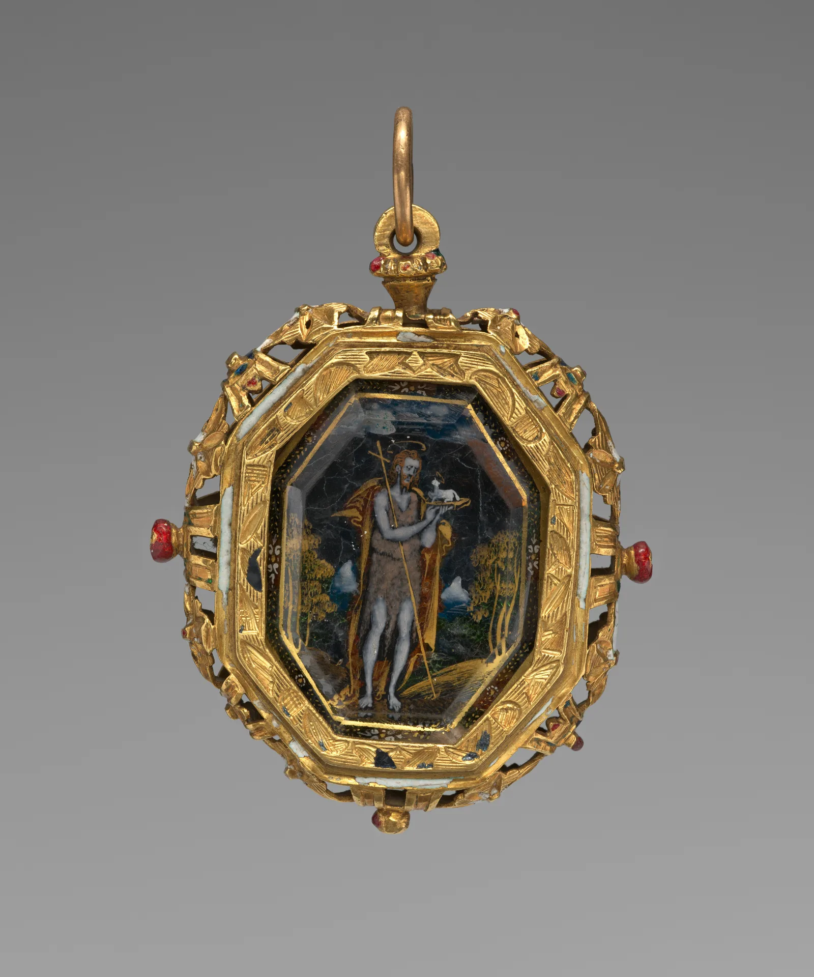 Colgante relicario con la imagen de la Virgen María