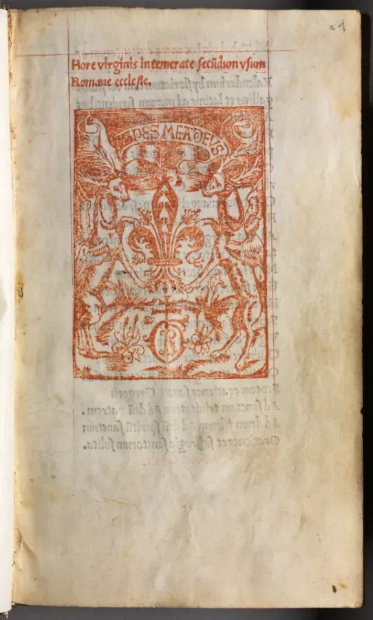 Libro de horas impreso sobre vitela, coloreado a mano, taller de Guillaume Le Rouge, Paris, 1510