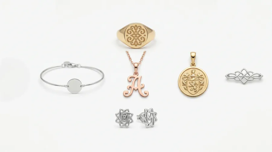Joyas con iniciales y monogramas: la cifra, el sello, el nombre grabado en plata