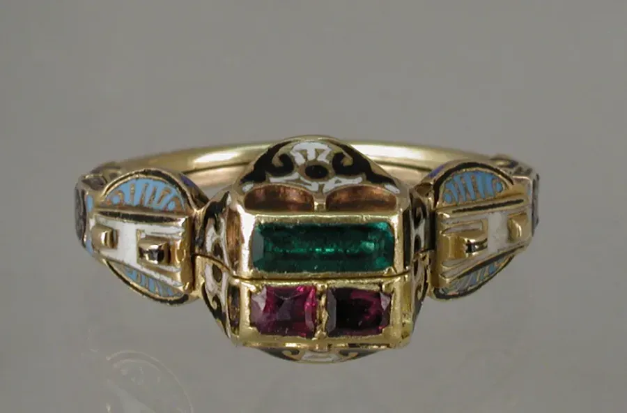 Anillo gemelo gimmel del siglo XVI, sur de Alemania