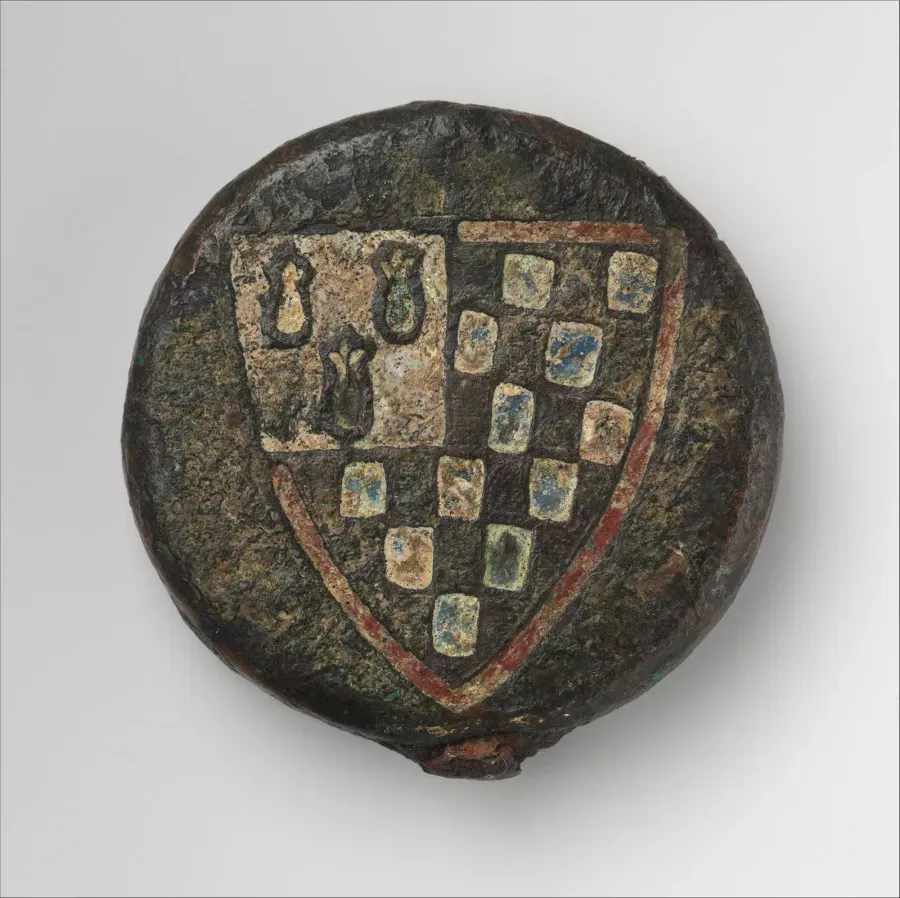 Pomo de espada con armas del duque de Bretana, siglo XIII