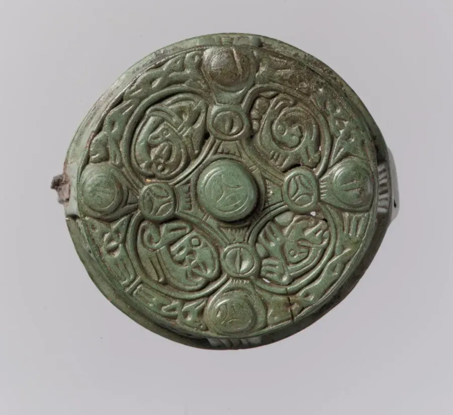 Broche caja redondo de la era vikinga, siglos VIII a X, Escandinavia