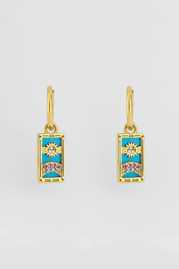 PENDIENTES AROS TAROT EL SOL 1