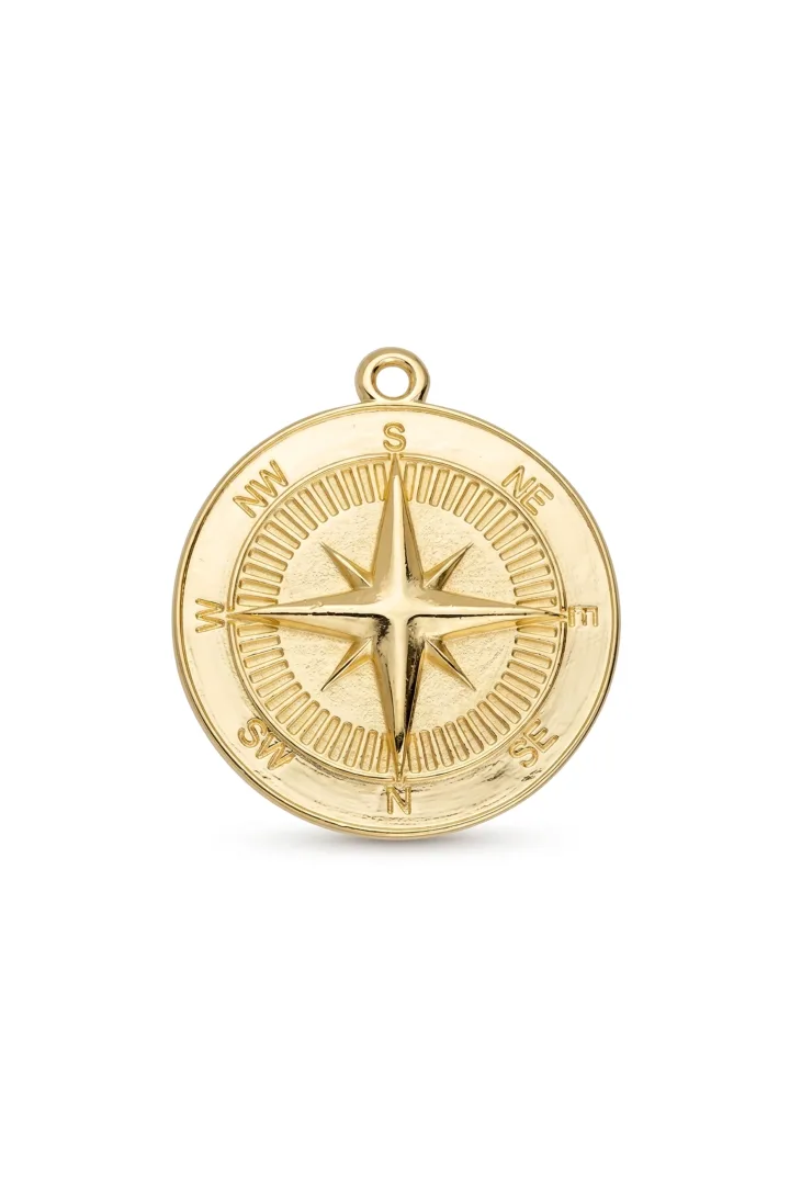COLGANTE ROSA DE LOS VIENTOS DORADO