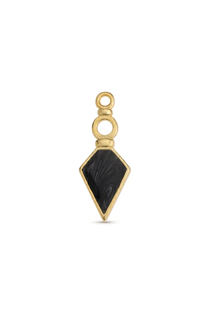 COLGANTE PÉNDULO NEGRO DORADO