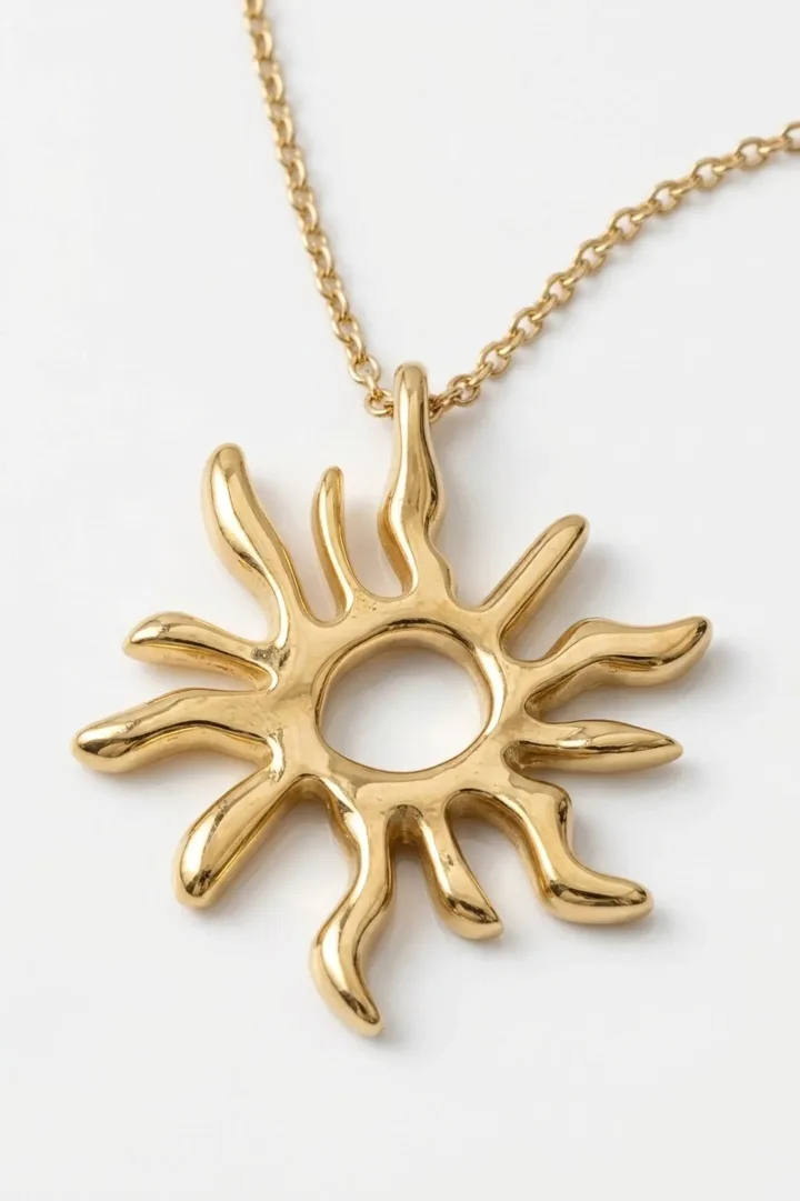 COLGANTE SOL RADIANTE DORADO