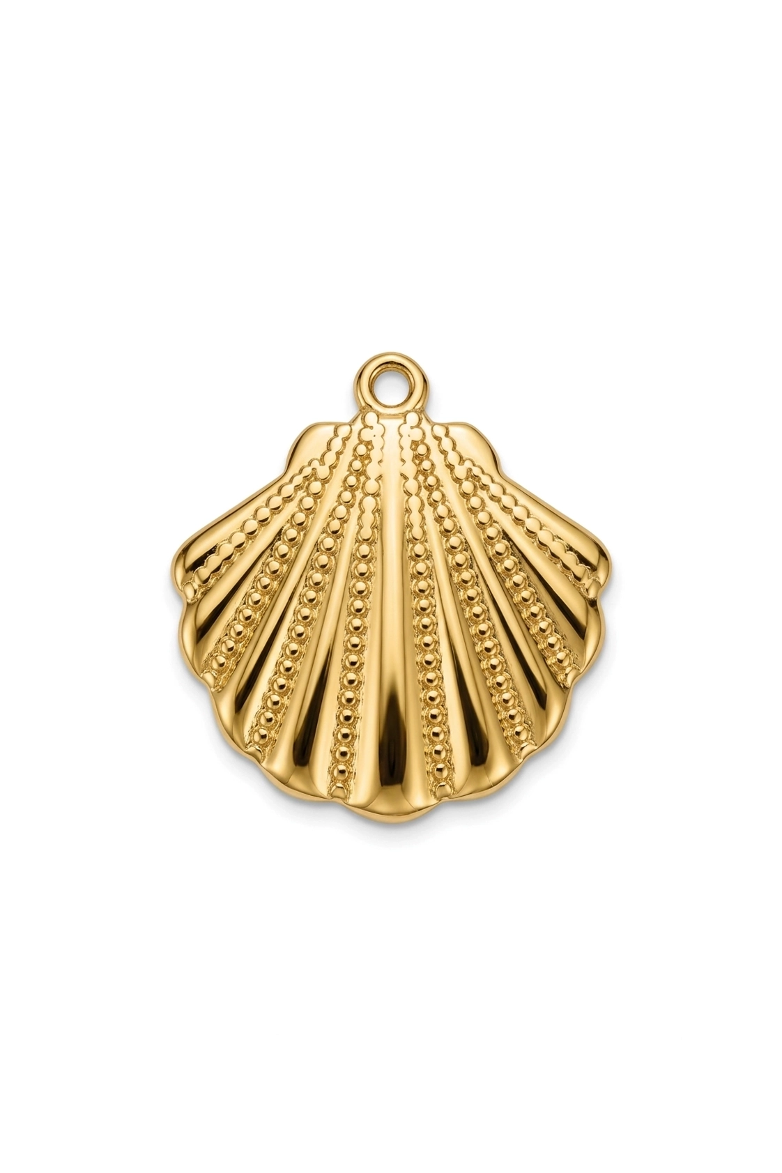 GOLD SCALLOP SHELL PENDANT