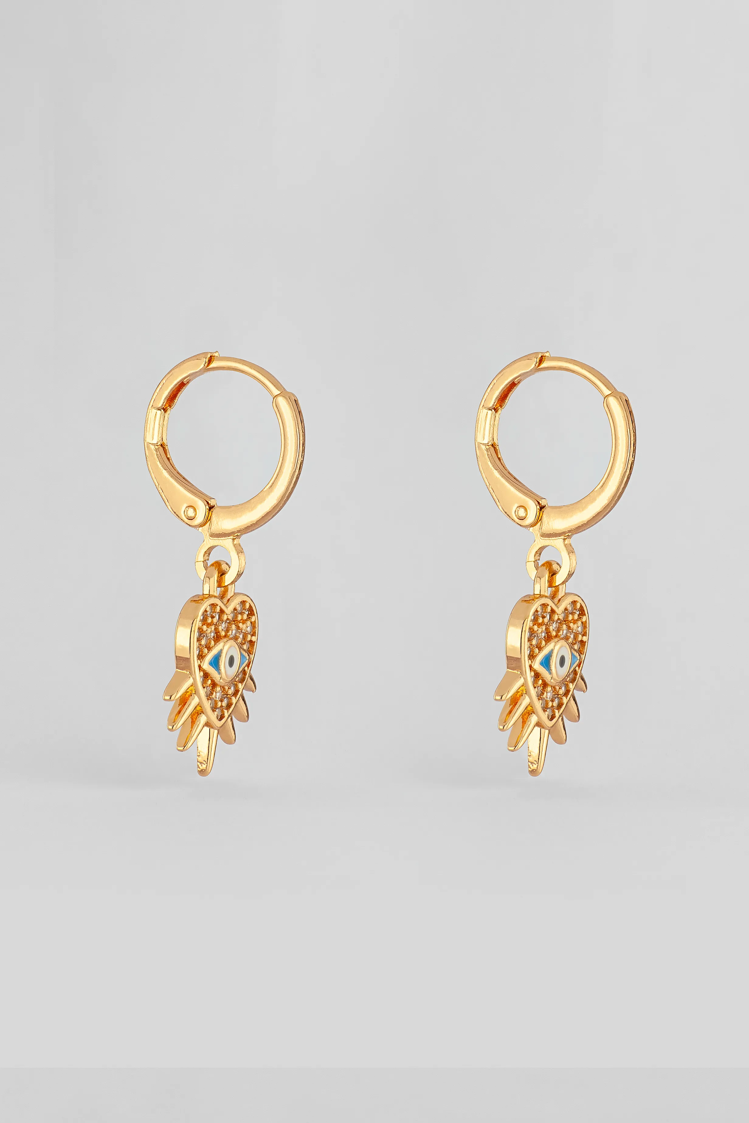 HEART EVIL EYE EARRINGS превью 3